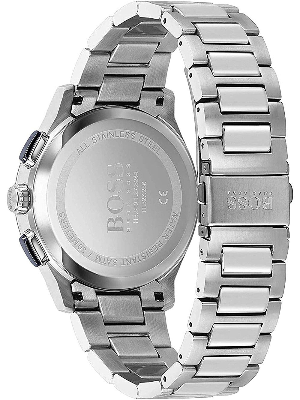 Hugo Boss Peak Chronograph Blue Dial Silver Steel Strap Watch for Men - 1513763 Watches Hugo Boss   