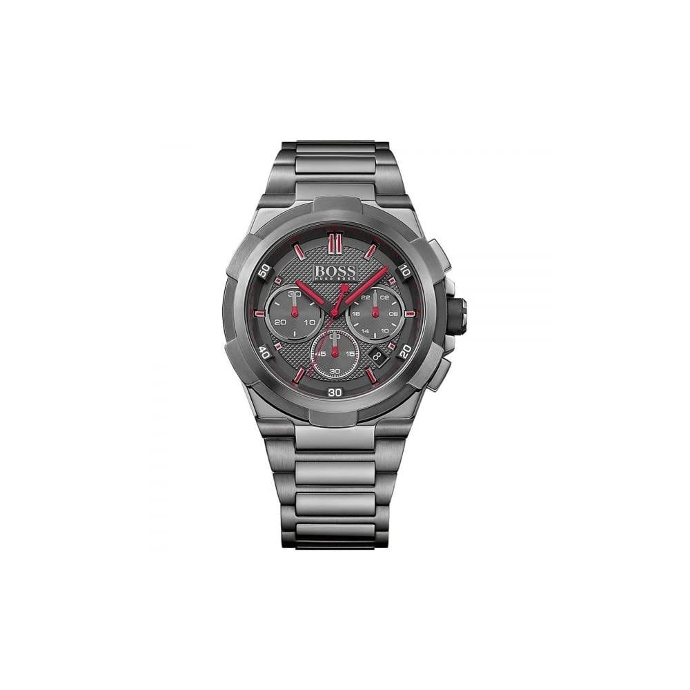 Hugo Boss Supernova Grey Dial Grey Steel Strap Watch for Men - 1513361 Watches Hugo Boss   