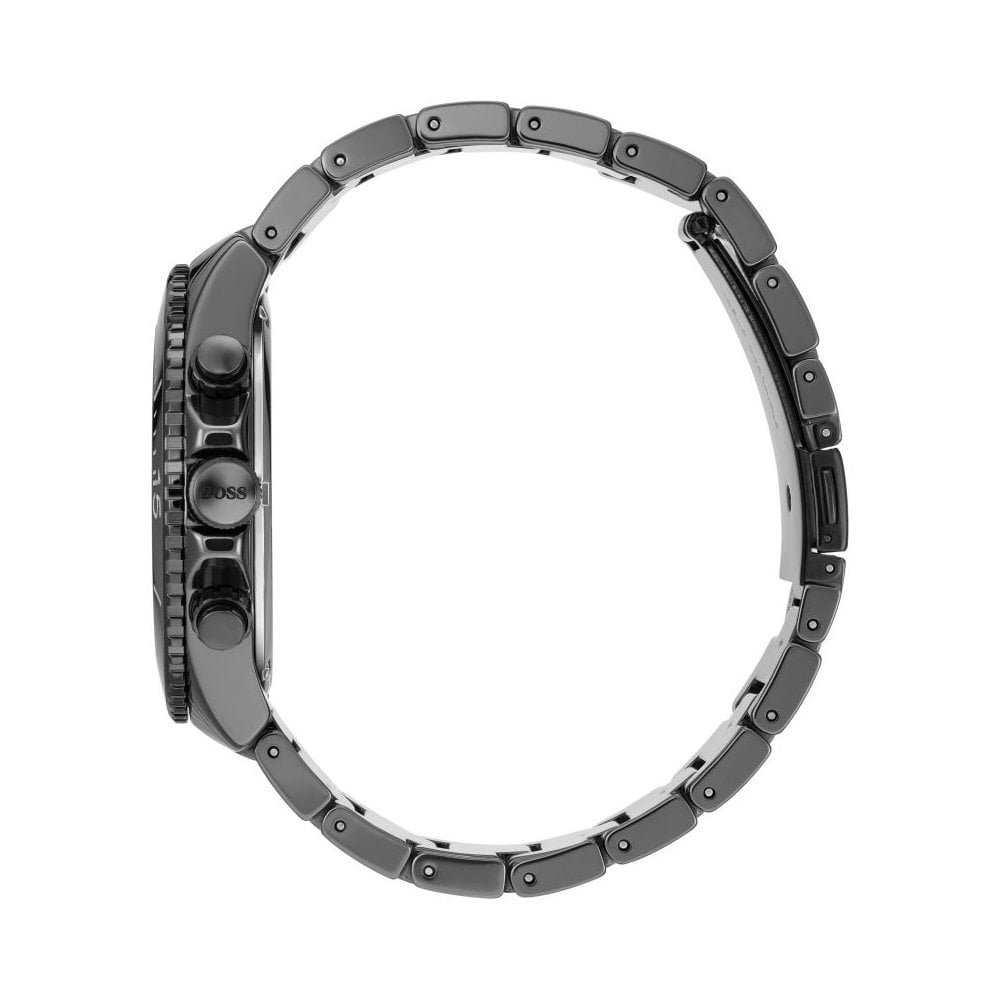Hugo Boss Ocean Edition Navy Blue Dial Black Steel Strap Watch for Men - 1513743 Watches Hugo Boss   