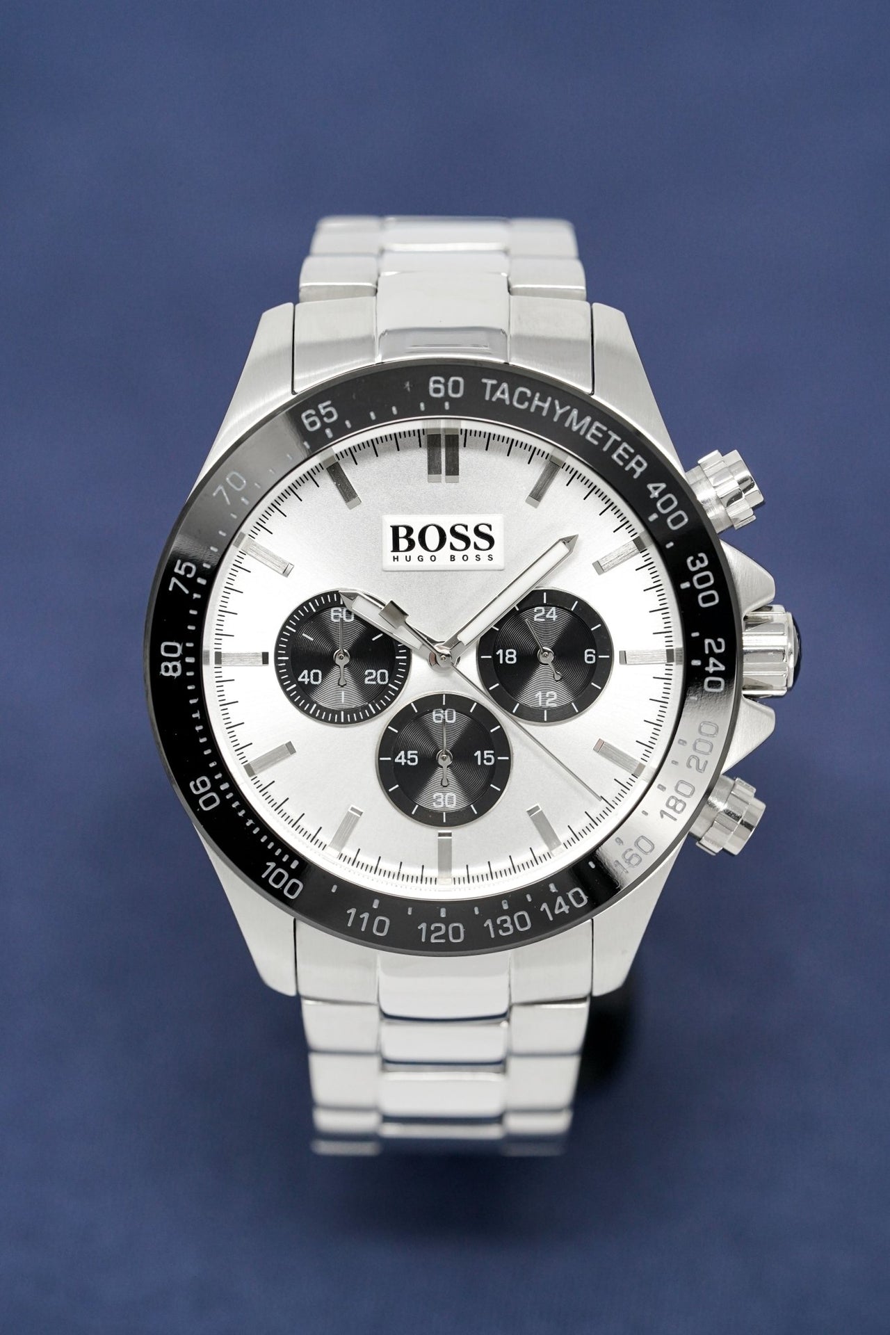 Hugo Boss Ikon White Dial Silver Steel Strap Watch for Men - 1512964 Watches Hugo Boss   