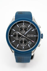 Hugo Boss Velocity Black Dial Blue Rubber Strap Watch for Men - 1513717 Watches Hugo Boss   