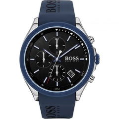 Hugo Boss Velocity Black Dial Blue Rubber Strap Watch for Men - 1513717 Watches Hugo Boss   