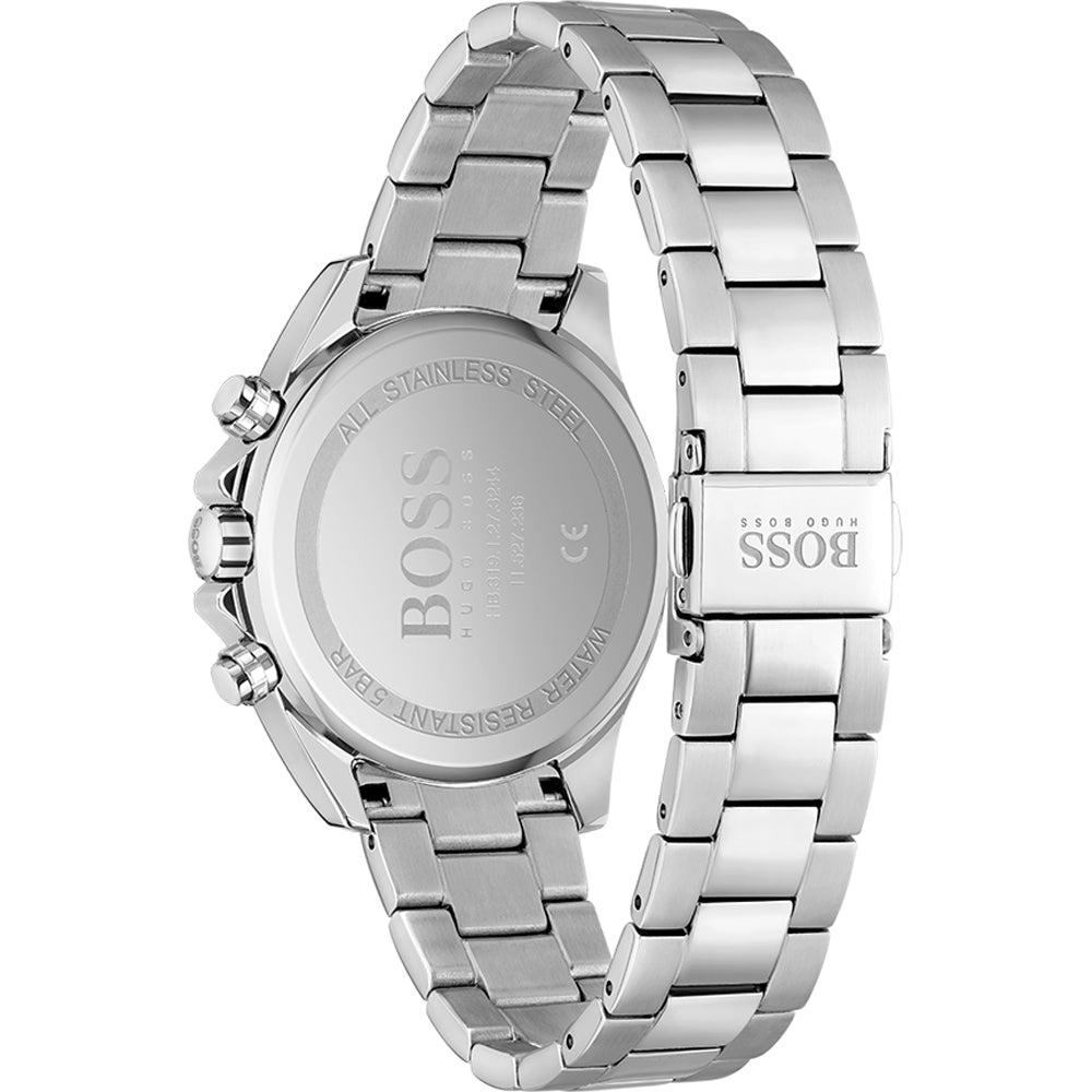 Hugo Boss Novia Black Dial Silver Steel Strap Watch for Women - 1502614 Watches Hugo Boss   