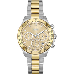 Hugo Boss Novia Gold Dial Two Tone Steel Strap Watch for Women - 1502618 Watches Hugo Boss   