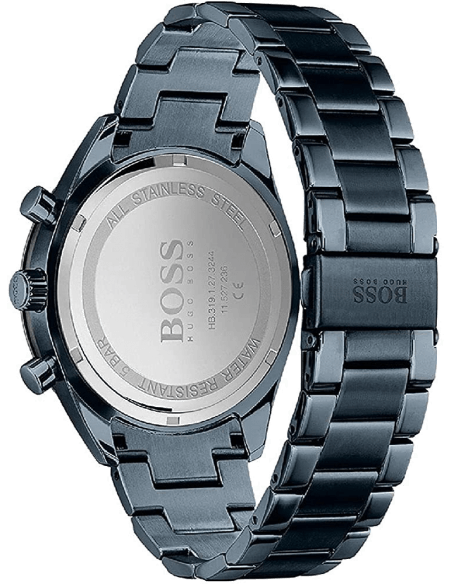 Hugo Boss Santiago Grey Dial Blue Steel Strap Watch for Men - 1513865 Watches Hugo Boss   