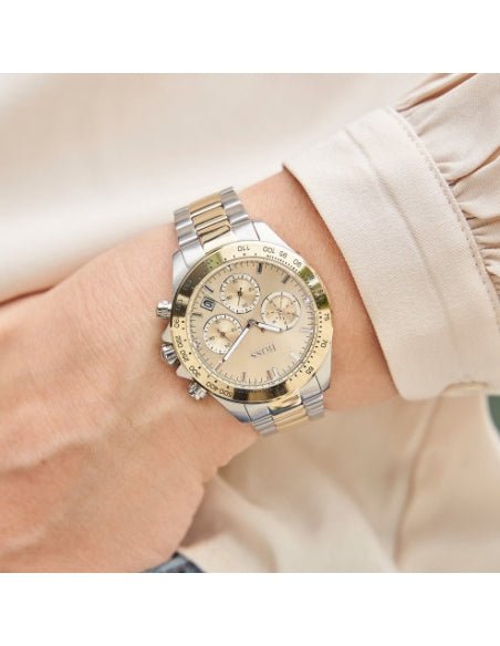 Hugo Boss Novia Gold Dial Two Tone Steel Strap Watch for Women - 1502618 Watches Hugo Boss   