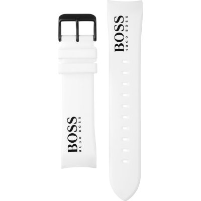 Hugo Boss Velocity Black Dial White Rubber Strap Watch for Men - 1513718 Watches Hugo Boss   