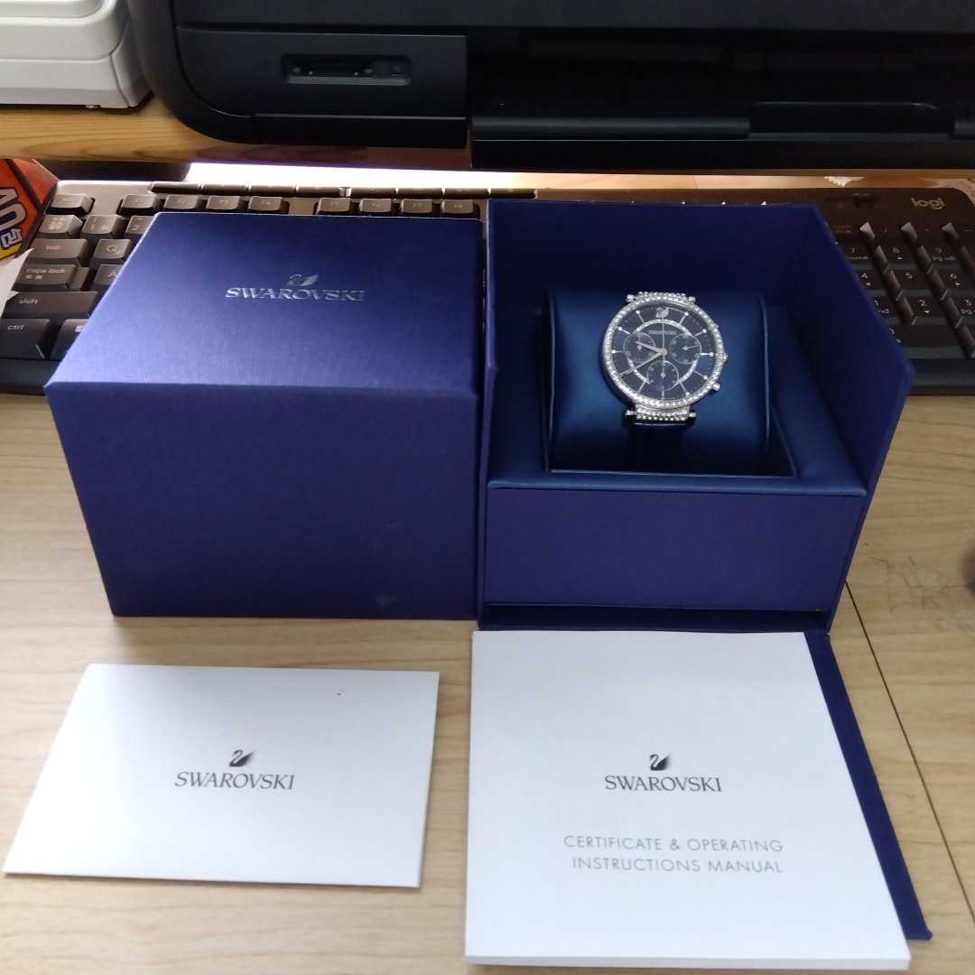 Swarovski Passage Chrono Crystal Blue Dial Blue Leather Strap Watch for Women - 5580342 Watches Swarovski   