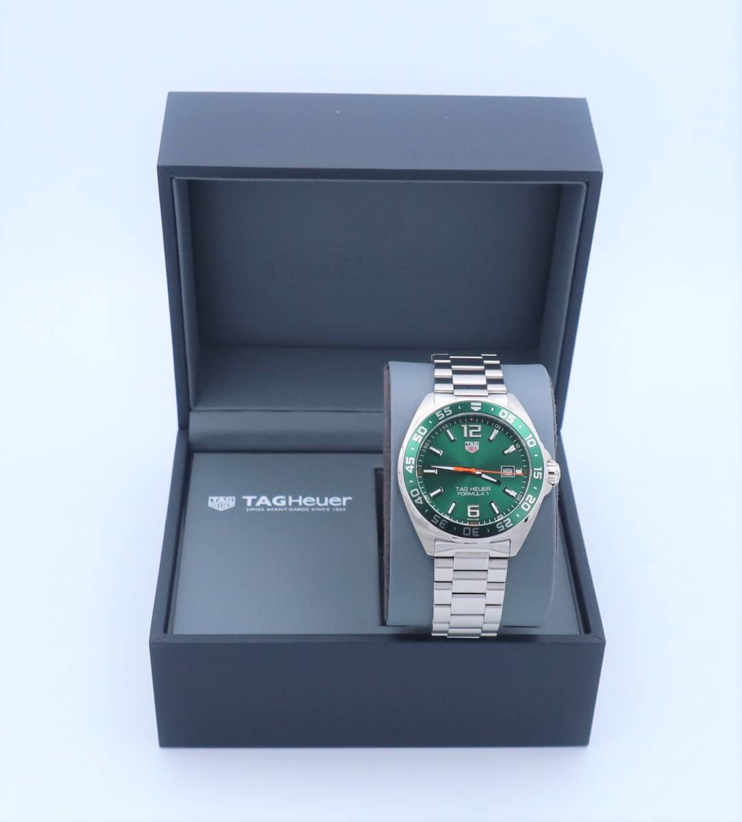 Tag Heuer Formula 1 Limited Edition Quartz 43mm Green Dial Silver Steel Strap Watch for Men - WAZ1017.BA0842 Watches Tag Heuer   