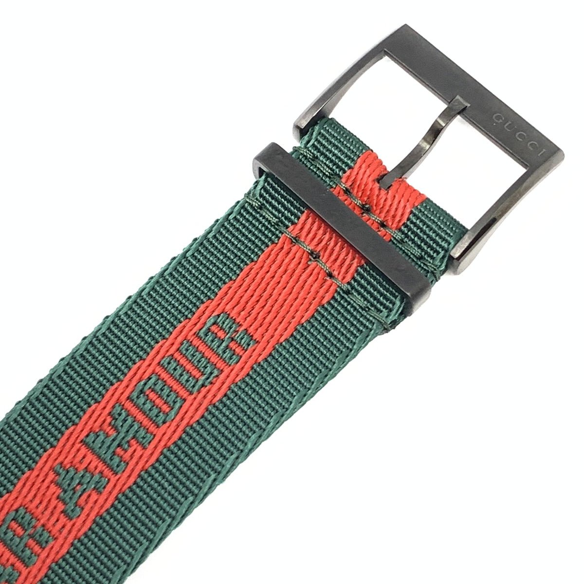 Gucci Dive Green & Red Dial Green & Red Nylon Strap Watch For Men - YA136216 Watches Gucci   