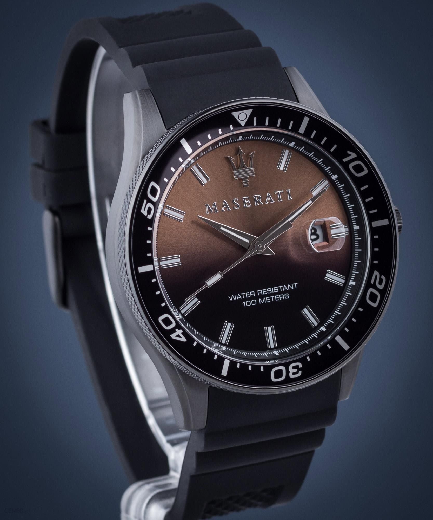 Maserati SFIDA Quartz Black Dial Black Rubber Strap Watch For Men - R8851140001 Watches Maserati   