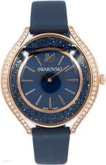 Swarovski Crystalline Aura Blue Dial Blue Leather Strap Watch for Women - 5519447 Watches Swarovski   