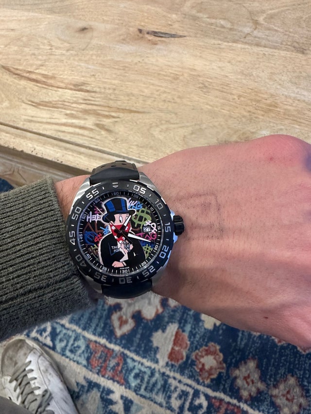 Tag Heuer Formula 1 Alec Monopoly Special Edition Black Rubber Strap Watch for Men - WAZ1117.FT8023 Watches Tag Heuer   