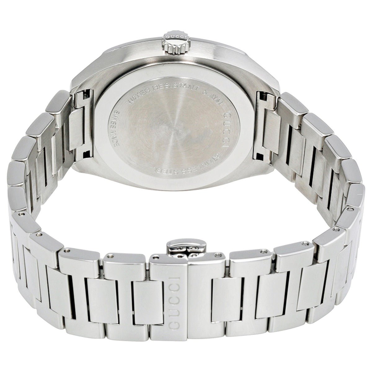 Gucci GG2570 Diamond White Dial Silver Steel Strap Watch For Women - YA142403 Watches Gucci   