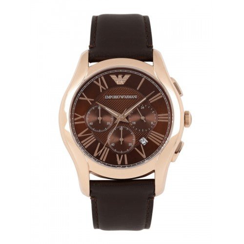 Emporio Armani Chronograph Brown Dial Brown Leather Strap Watch For Men - AR1701 Watches Emporio Armani   