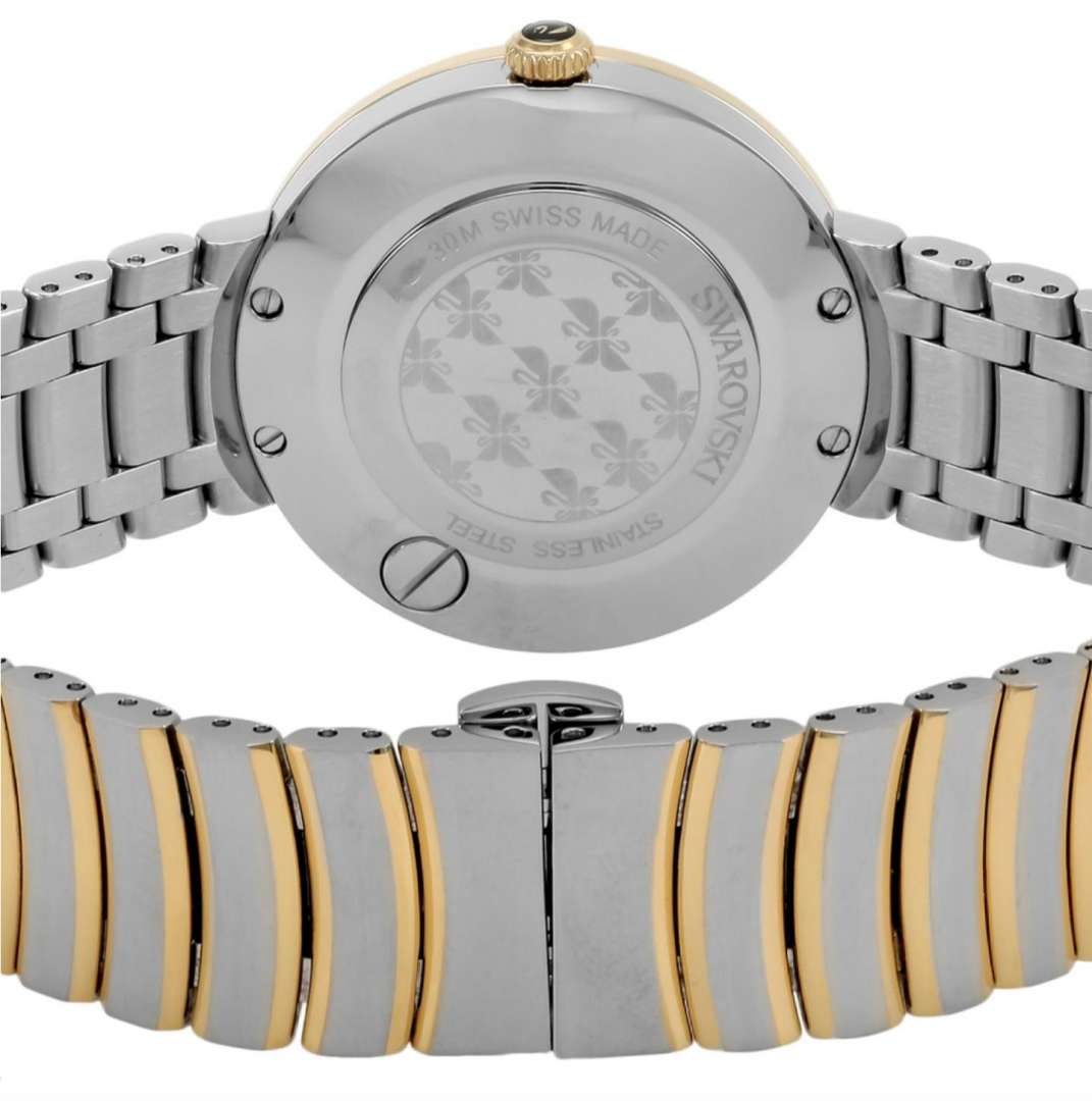 Swarovski Lovely Crystals Mother of Pearl Dial Two Tone Steel Strap Watch for Women - 1187022 Watches Swarovski   