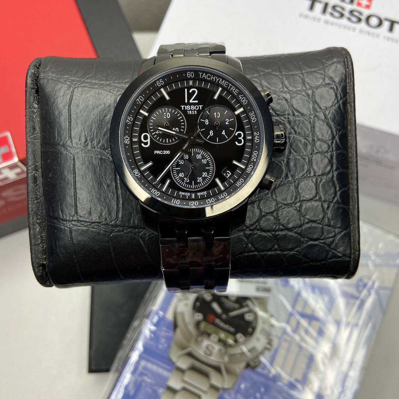 Tissot PRC 200 Chronograph Black Dial Black Stainless Steel Watch For Men - T114.417.33.057.00 Watches Tissot   