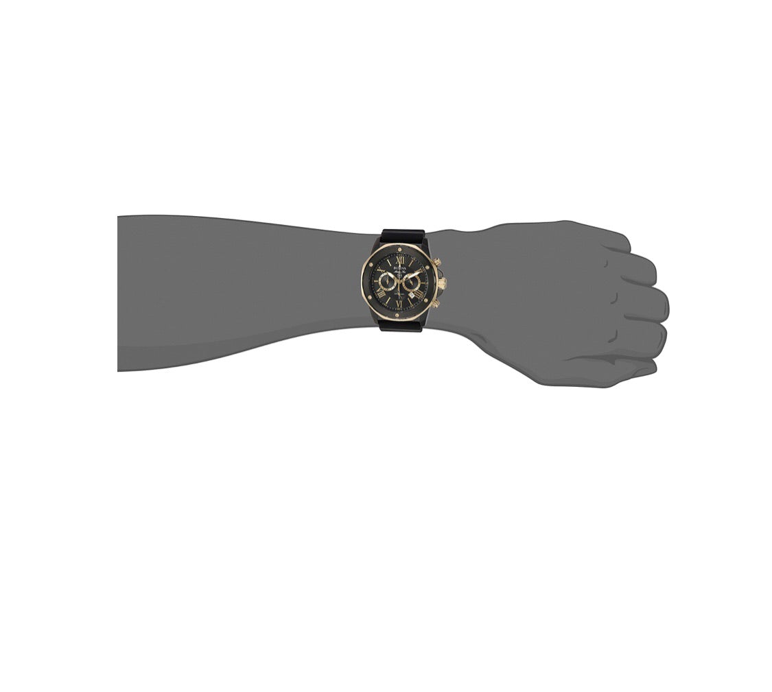 Bulova Marine Star Chronograph Black Dial Black Rubber Strap Watch for Men - 98B278 Watches Bulova   