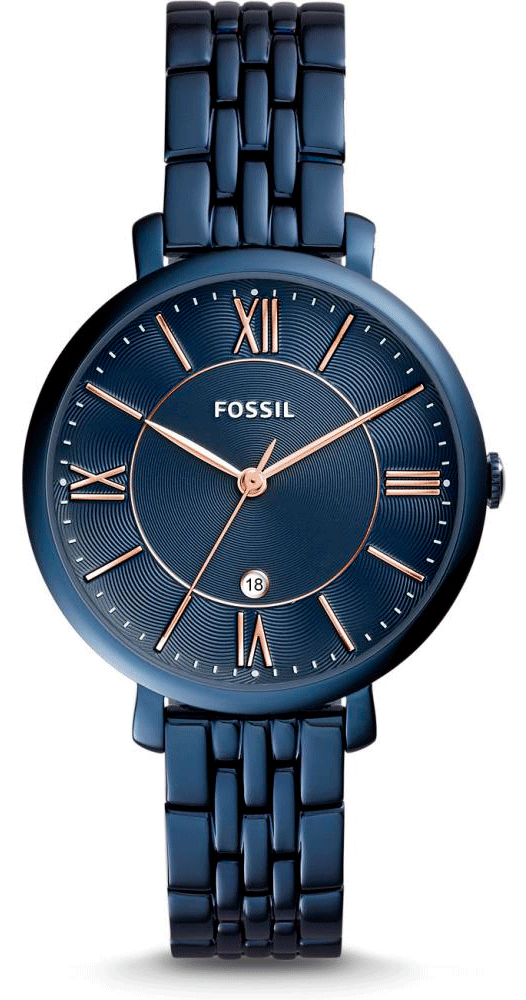 Fossil Jacqueline Blue Dial Blue Steel Strap Watch for Women - ES4094 Watches Fossil   