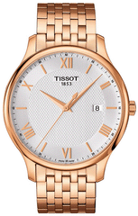 Tissot T Classic Tradition White Dial Rose Gold Stainless Steel Strap Watch For Women - T063.610.33.038.00 Watches Tissot   