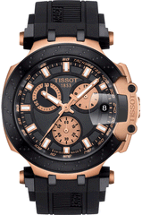 Tissot T Race Quartz Chronograph Black Dial Silicon Strap Watch For Men - T115.417.37.051.00 Watches Tissot   