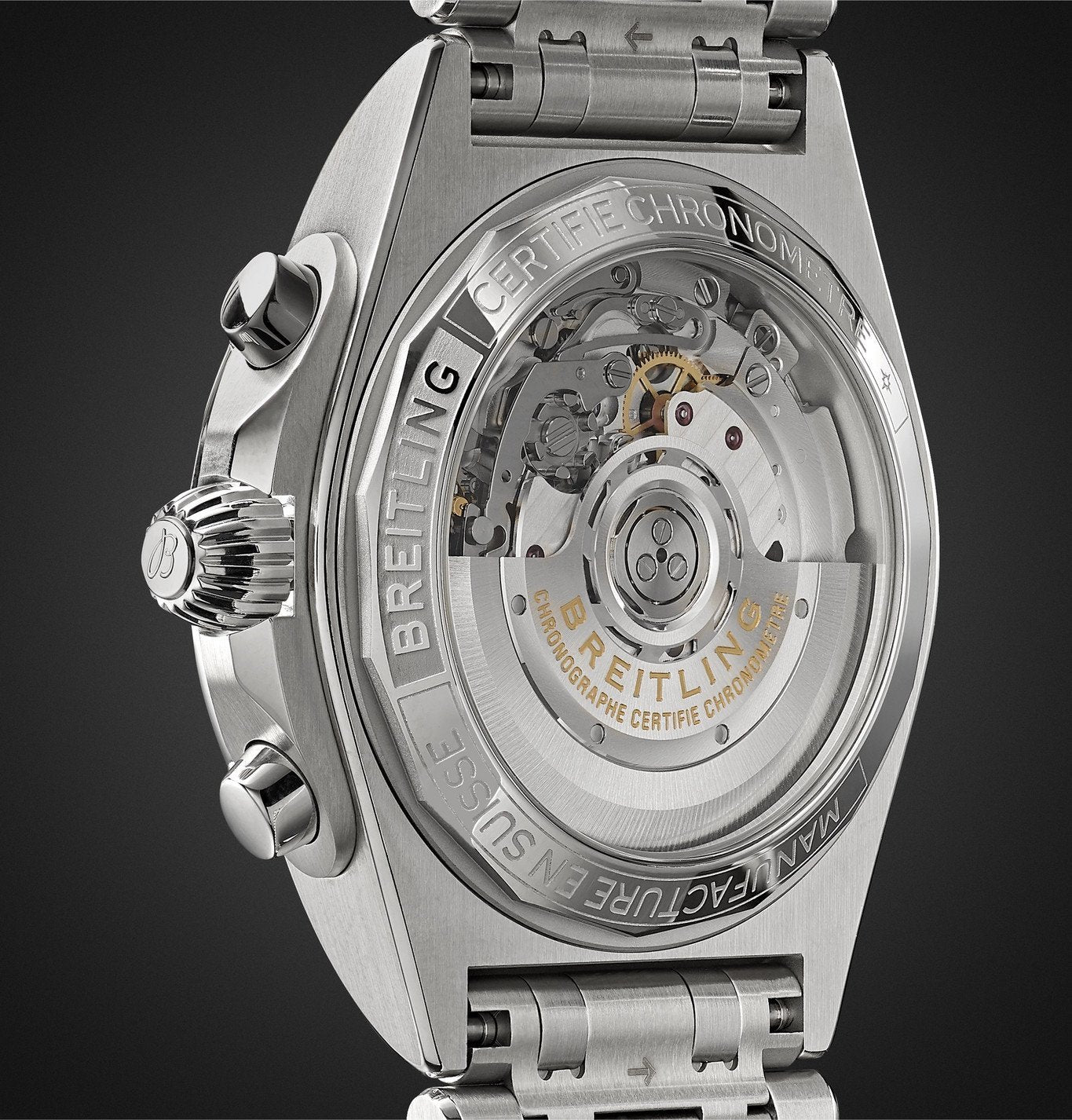 Breitling Chronomat B01 42mm Silver Dial Silver Steel Strap Watch for Men - AB0134101G1A1 Watches Breitling   