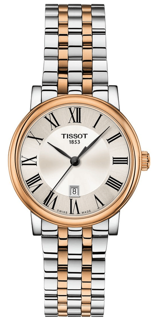 Tissot Carson Premium Lady Two Tone Watch For Women - T122.210.22.033.01 Watches Tissot   