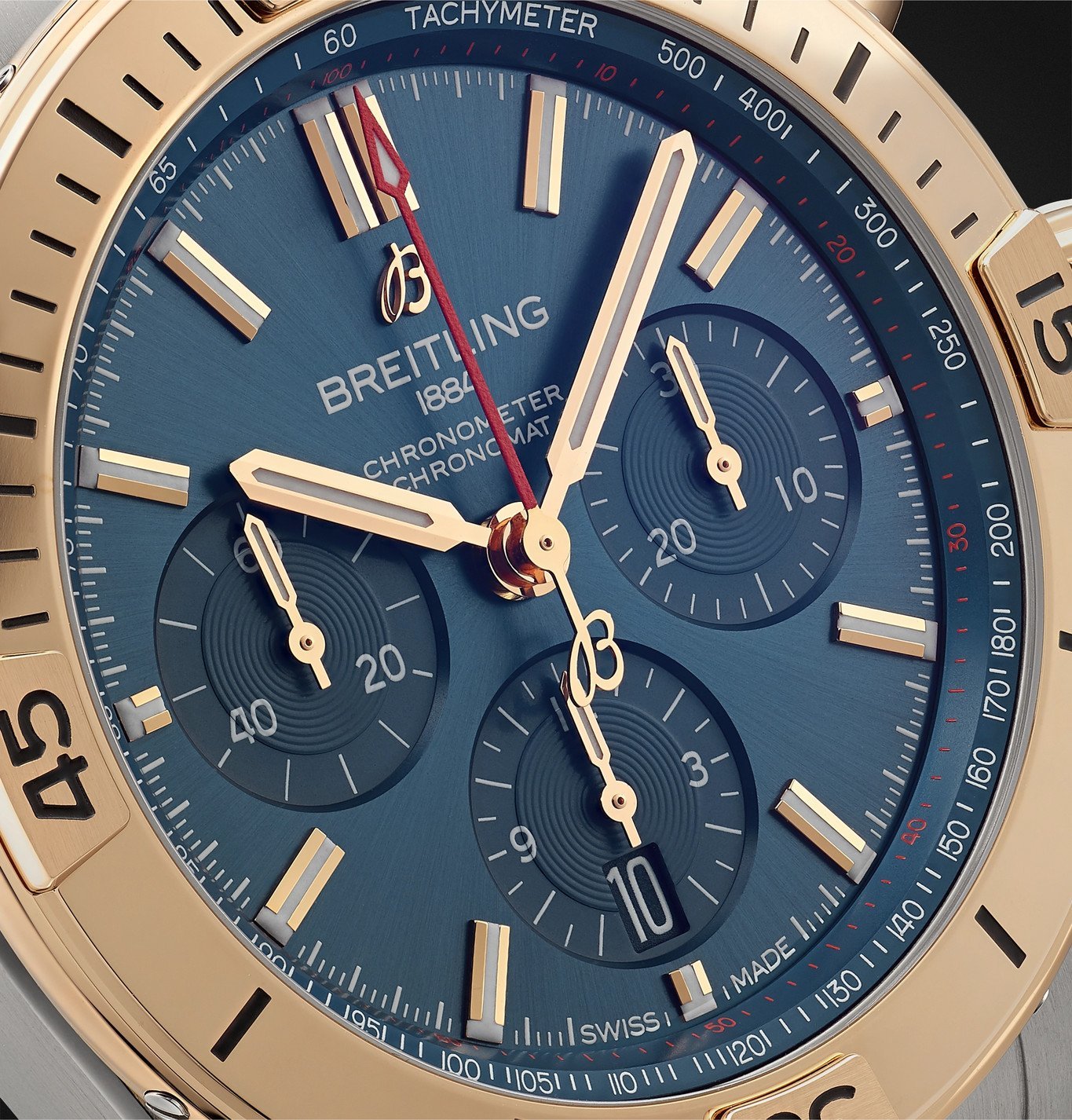 Breitling Chronomat B01 42mm Blue Dial Two Tone Steel Strap Watch for Men - UB0134101C1U1 Watches Breitling   