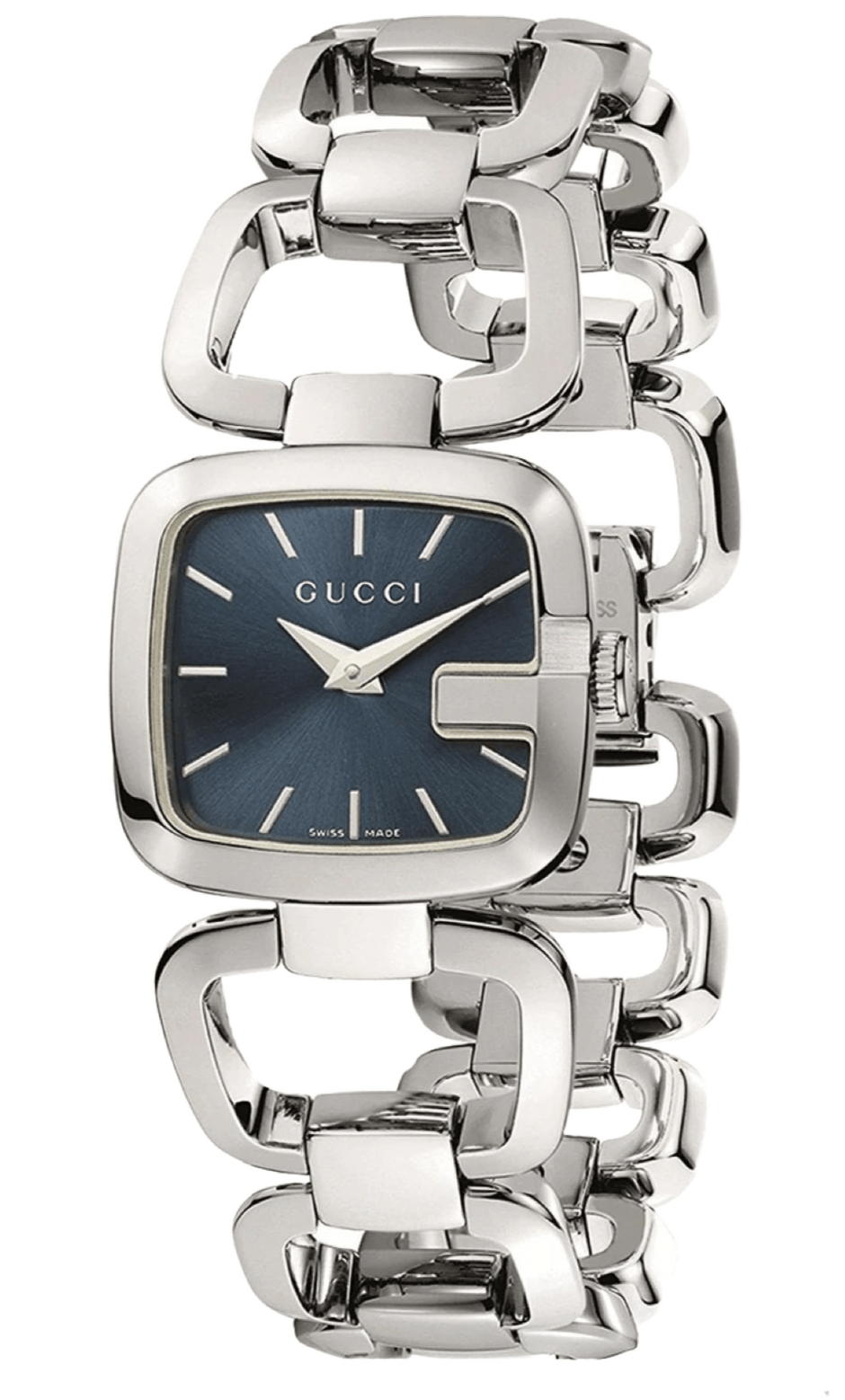 Gucci G Ladies Blue Dial Silver Steel Strap Watch For Women - YA125508 Watches Gucci   