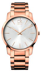 Calvin Klein City White Dial Rose Gold Steel Strap Watch for Men - K2G21646 Watches Calvin Klein   