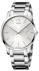 Calvin Klein City Silver Dial Silver Steel Strap Watch for Men - K2G2G146 Watches Calvin Klein   