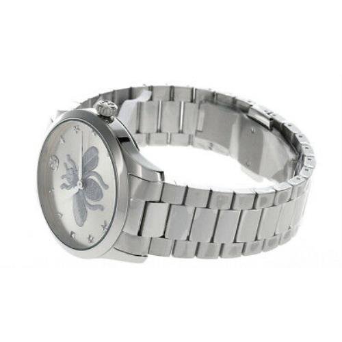 Gucci G Timeless Silver Dial Silver Steel Strap Watch For Women - YA1264126 Watches Gucci   