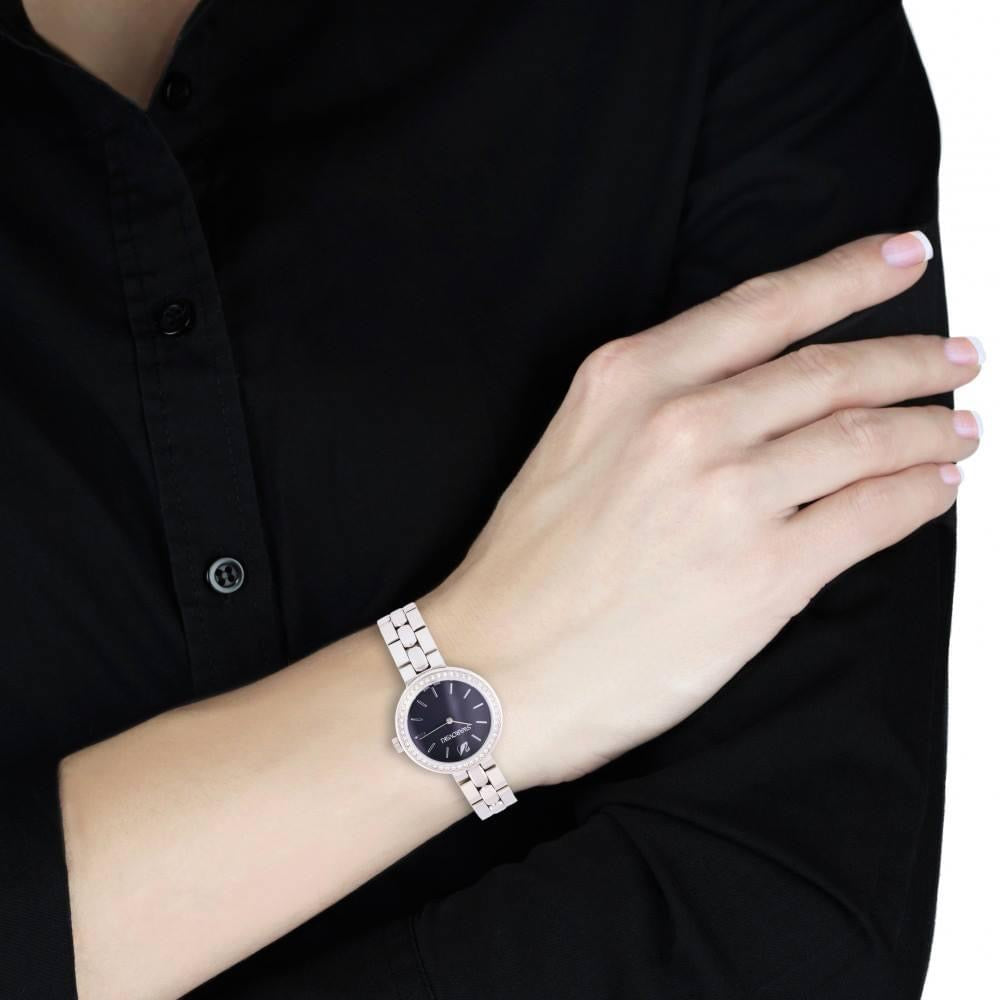 Swarovski Daytime Rhinestone Grey Dial Silver Steel Strap Watch for Women - 5213681 Watches Swarovski   