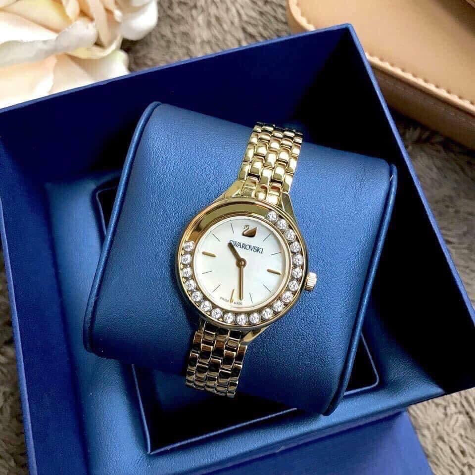 Swarovski Lovely Crystals Mother of Pearl Dial Rose Gold Steel Strap Watch for Women - 5261496 Watches Swarovski   