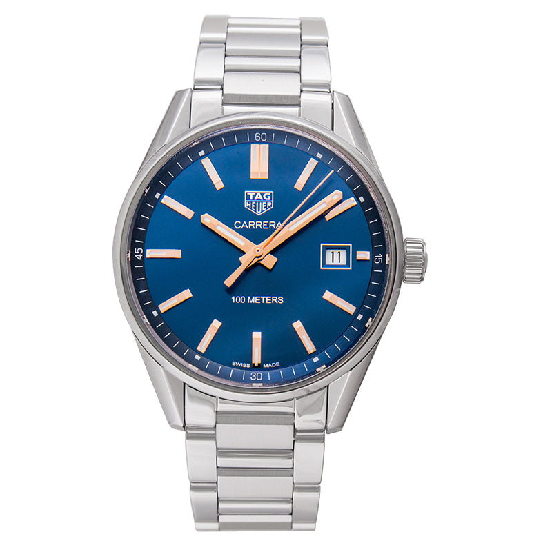 Tag Heuer Carrera Quartz Blue Dial Silver Steel Strap Watch for Women - WAR1112.BA0601 Watches Tag Heuer   