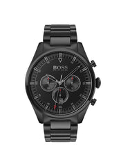 Hugo Boss Pioneer Black Dial Black Steel Strap Watch for Men - 1513714 Watches Hugo Boss   