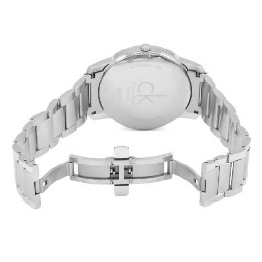 Calvin Klein City Chronograph White Dial Silver Steel Strap Watch for Men - K2G2G14X Watches Calvin Klein   