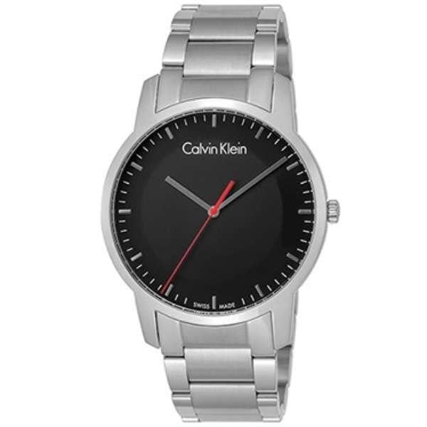 Calvin Klein City Black Dial Silver Steel Strap Watch for Men - K2G2G141 Watches Calvin Klein   