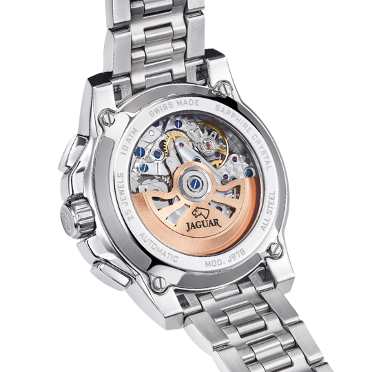 Fossil Townsman Automatic Skeleton White Dial Two Tone Steel Strap Watch for Men - ME3075 Watches Fossil   