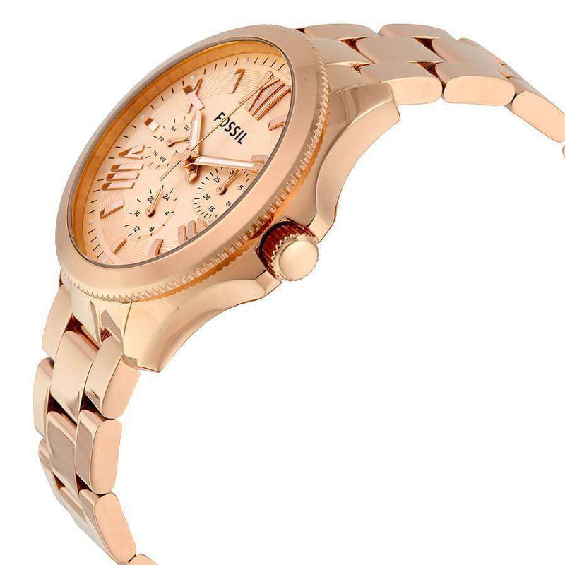 Fossil Cecile Rose Gold Dial Rose Gold Steel Strap Watch for Women - AM4511 Watches Fossil   