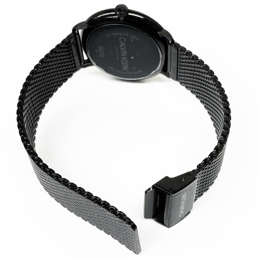 Calvin Klein High Noon Quartz Black Dial Black Mesh Bracelet Watch for Men - K8M21421 Watches Calvin Klein   