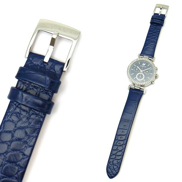 Swarovski Era Journey Blue Dial Blue Leather Strap Watch for Women - 5479239 Watches Swarovski   