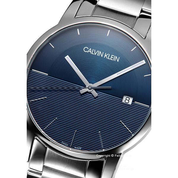 Calvin Klein City Blue Dial Silver Steel Strap Watch for Men - K2G2G14Q Watches Calvin Klein   