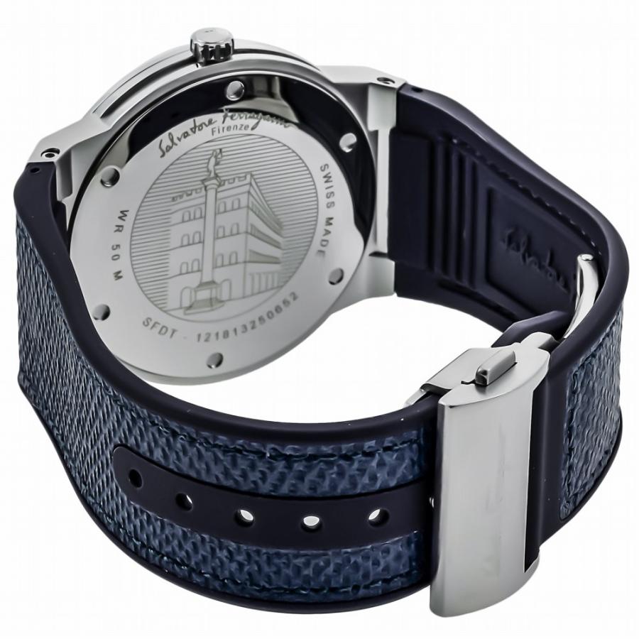 Salvatore Ferragamo F-80 Classics Blue Dial Blue Leather Strap Watch for Men - SFDT00719 Watches Salvatore Ferragamo   