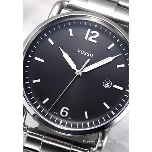 Fossil The Commuter Black Dial Silver Steel Strap Watch for Men - FS5391 Watches Fossil   