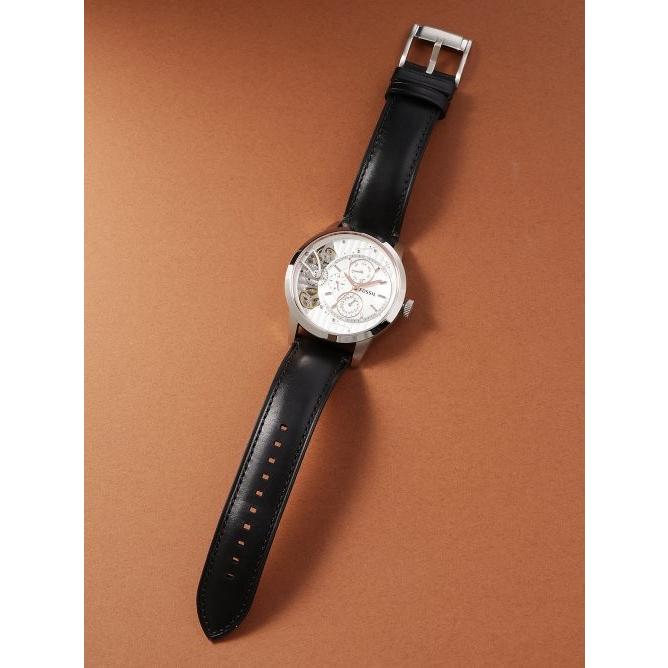 Fossil Townsman Twist Multifunction White Dial Black Leather Strap Watch for Men - ME1164 Watches Fossil   