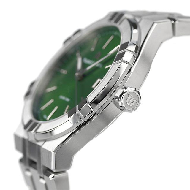 Maurice Lacroix Aikon Date Quartz Green Dial Silver Steel Strap Watch for Men - AI1108-SS002-630-1 Watches Maurice Lacroix   