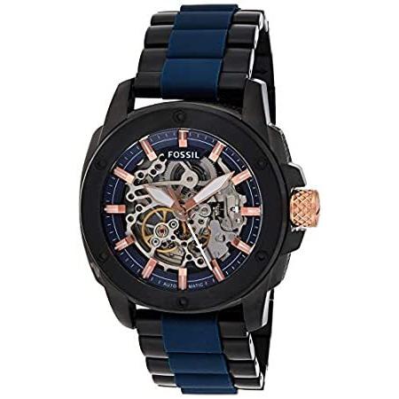 Fossil Modern Machine Automatic Skeleton Blue Dial Two Tone Steel Strap Watch for Men - ME3133 Watches Fossil   