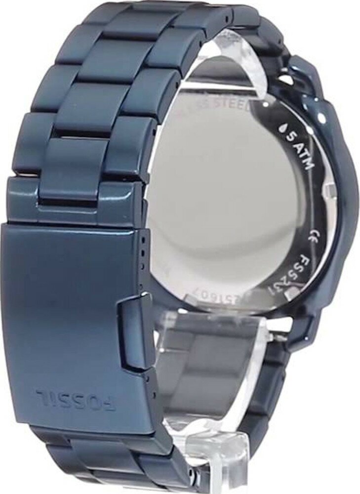 Fossil Machine Blue Dial Blue Stainless Steel Strap Watch for Men - FS5231 Watches Fossil   