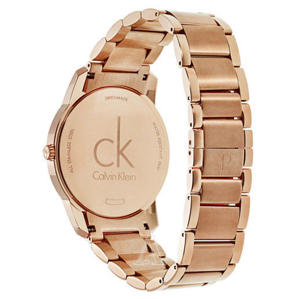 Calvin Klein City White Dial Rose Gold Steel Strap Watch for Men - K2G21646 Watches Calvin Klein   